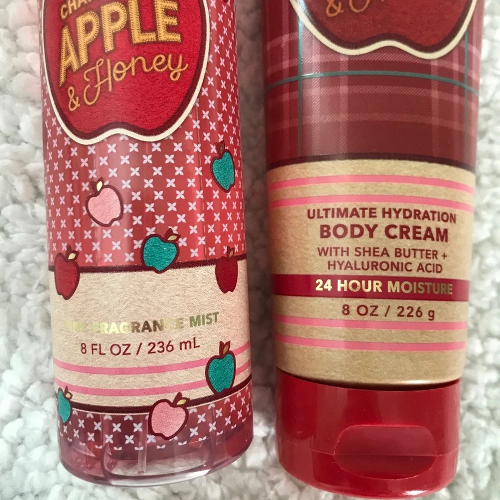 🌻NWT Champagne Apple and Honey Set of Lotion and Fragrance Spray